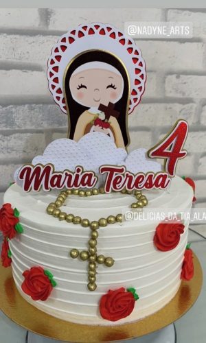 Arquivo de corte Topo de Bolo Santa Terezinha