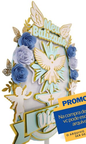 Arquivo De Corte Topo De Bolo Shaker Batizado