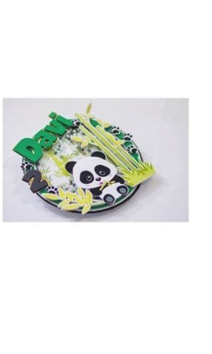 Arquivo de corte topo de bolo shaker Panda +10 ARQUIVOS