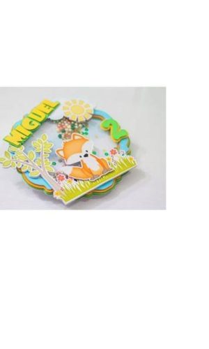 Arquivo de corte topo de bolo shaker Raposinha +10 ARQUIVOS