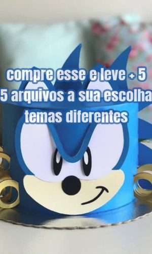 arquivo de corte Topo de bolo sonic