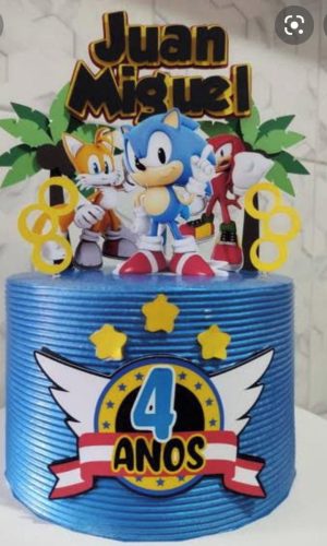 Arquivo de Corte Topo de Bolo Sonic