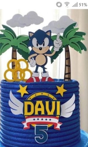 arquivo de corte Topo de bolo sonic