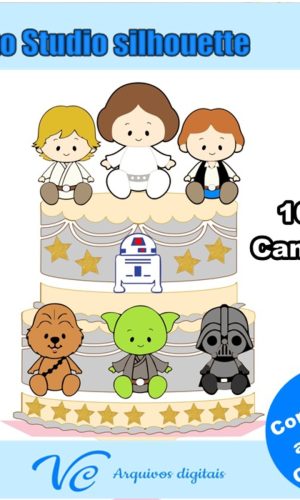 Arquivo De Corte Topo De Bolo Star Wars Baby Studio - 444