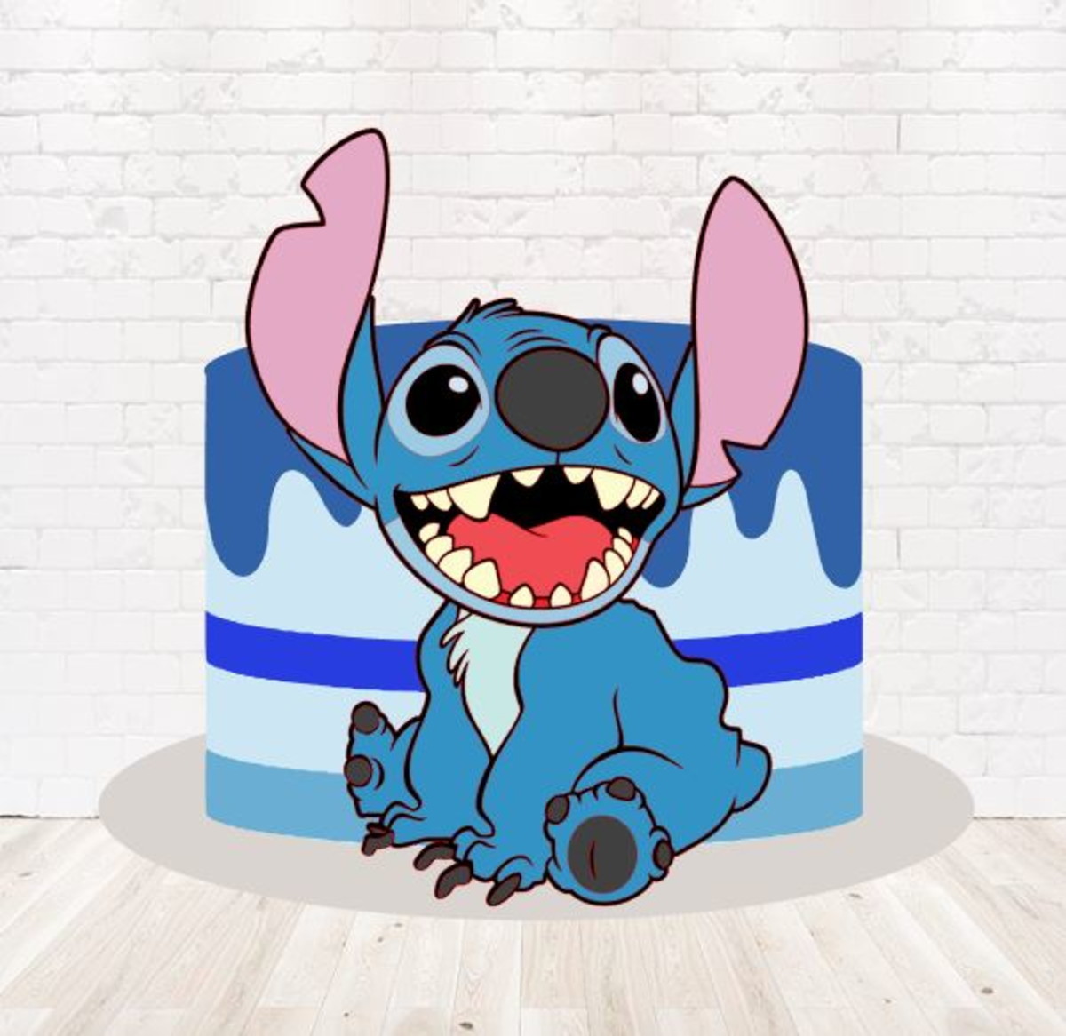 Arquivo de Corte Topo de Bolo Stitch em Camadas #1396#