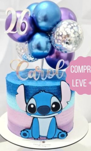 Arquivo de Corte Topo de Bolo Stitch em Camadas