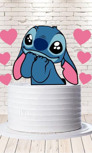 Arquivo de Corte Topo de Bolo Stitch em Camadas