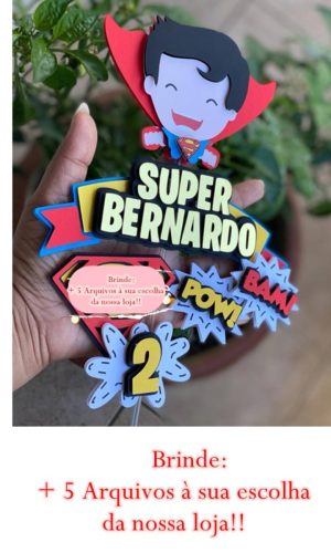 Arquivo de Corte Topo de Bolo Super Herói