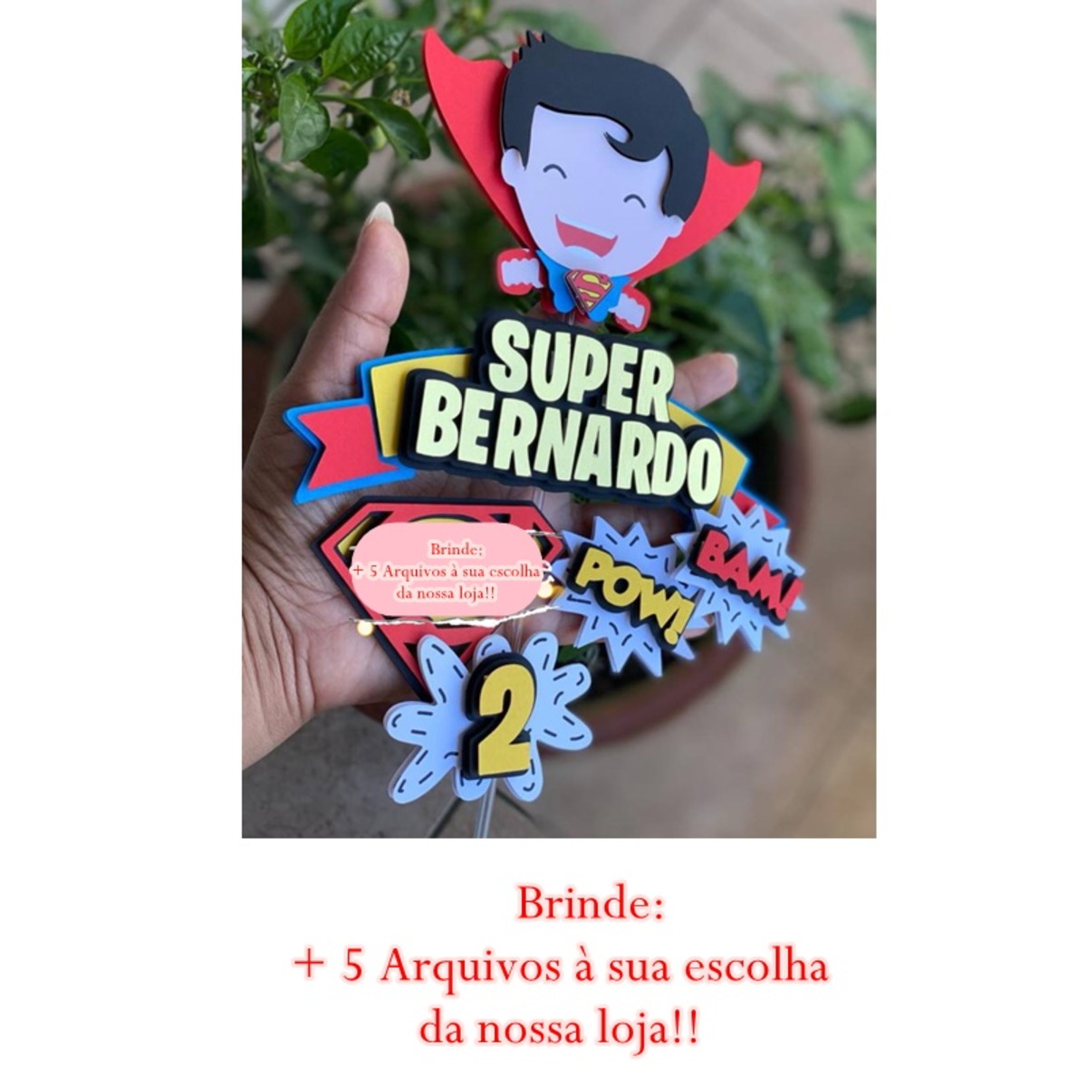 Arquivo de Corte Topo de Bolo Super Herói