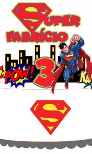 Arquivo de corte topo de bolo Super Homem