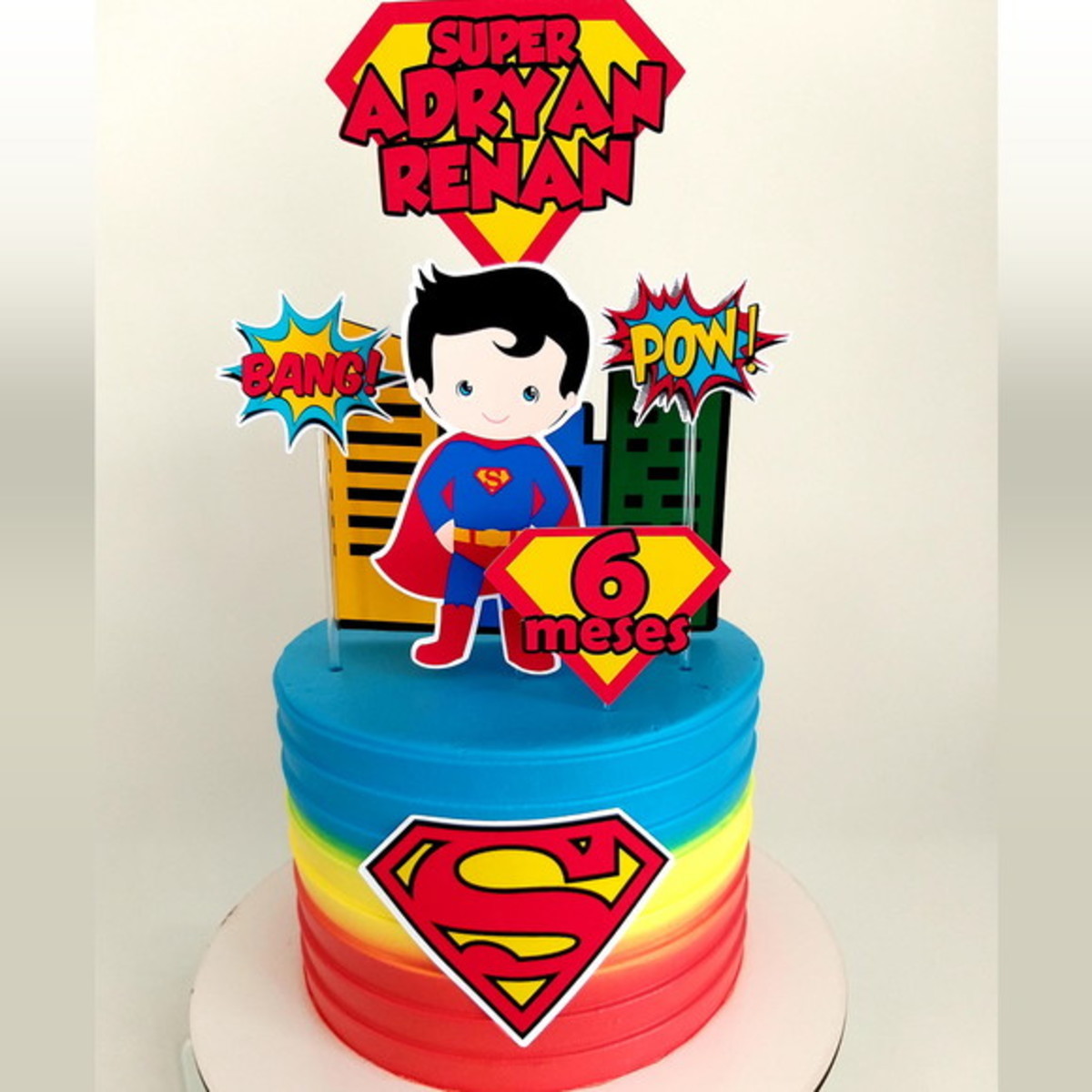 Arquivo de Corte Topo de Bolo Super Man Cute -003
