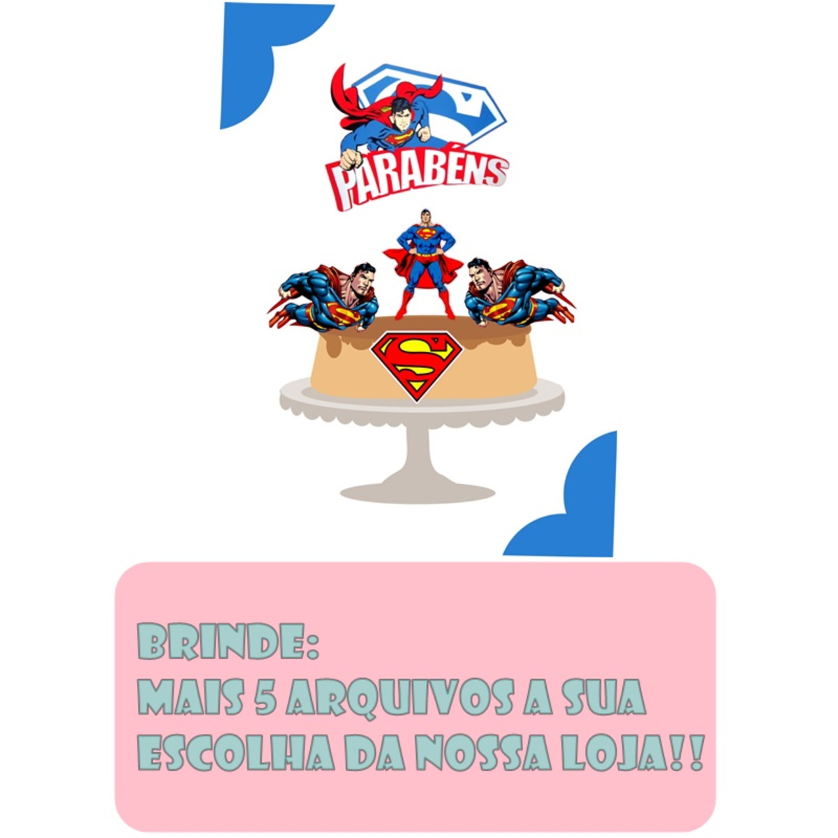 Arquivo de corte Topo de Bolo Super Man