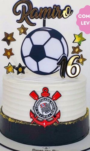 Arquivo de Corte Topo de Bolo Timão Bola em Camadas
