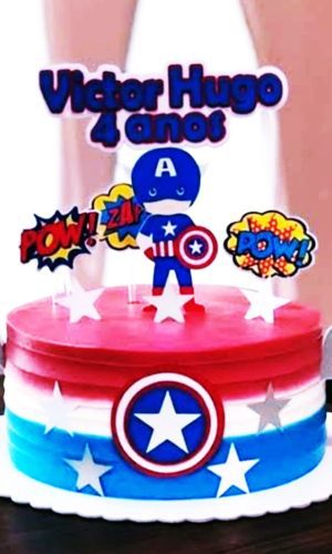 Arquivo de corte topo de bolo capitão america
