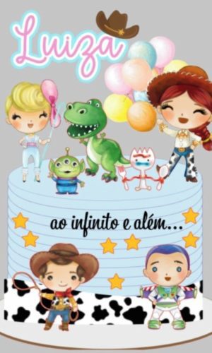 Arquivo de Corte Topo de Bolo Toy Story Aquarela