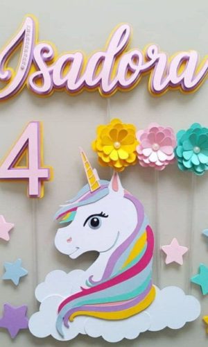 ARQUIVO DE CORTE TOPO DE BOLO UNICORNIO CAMADAS #2662