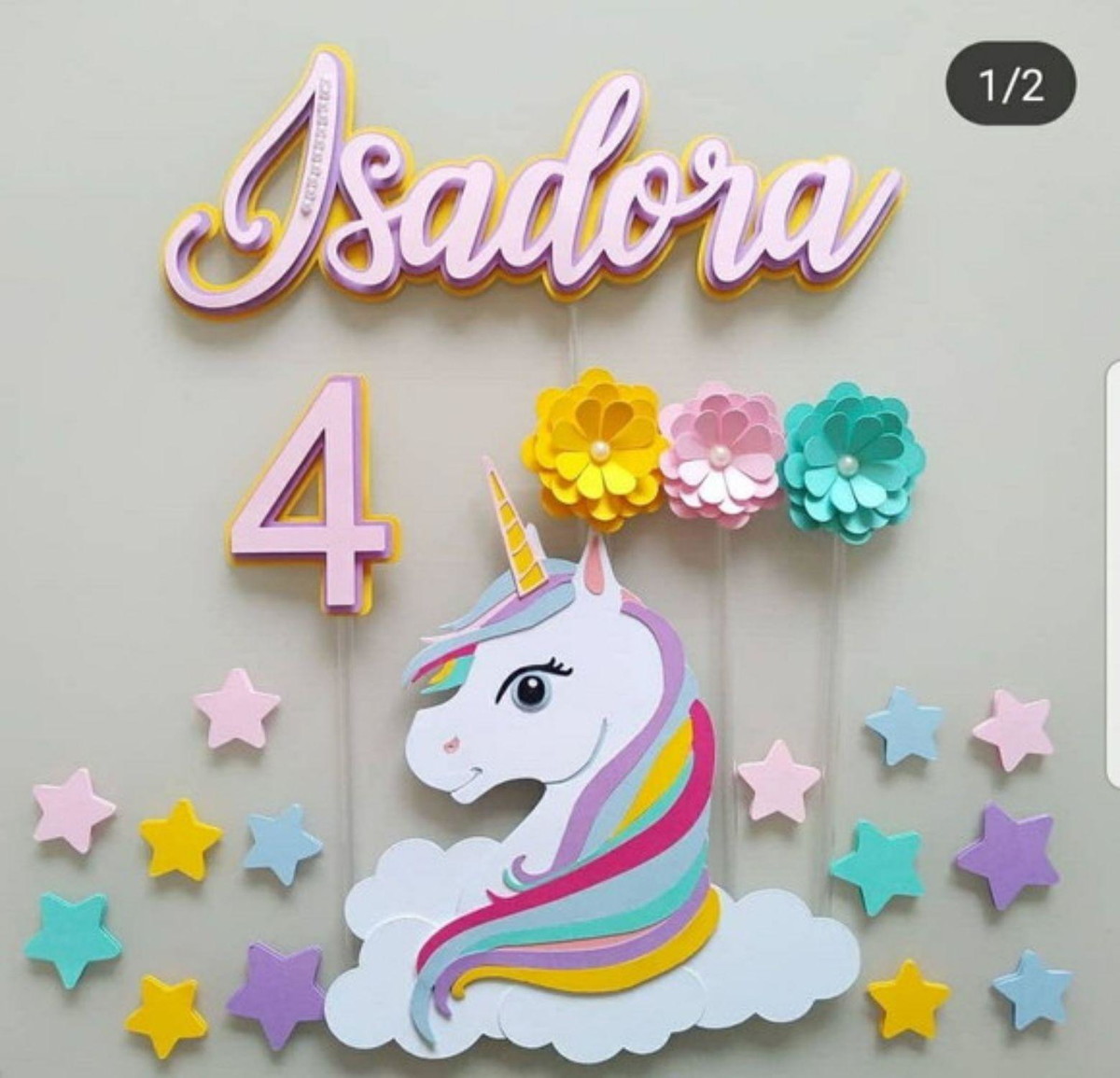 ARQUIVO DE CORTE TOPO DE BOLO UNICORNIO CAMADAS #2662