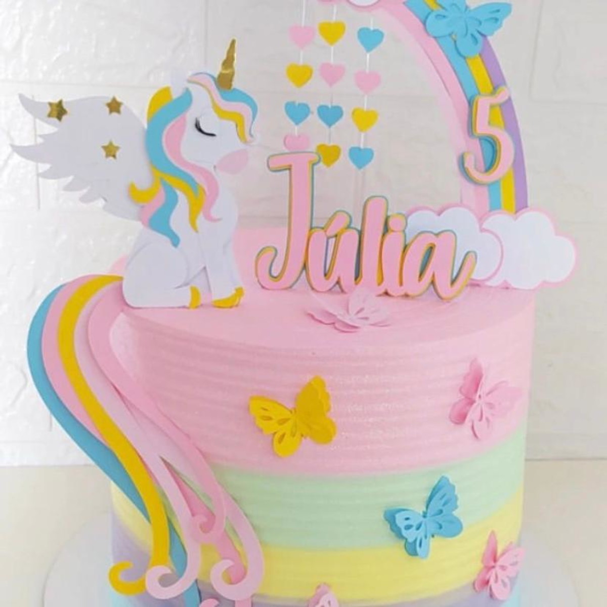 Arquivo de Corte Topo de Bolo Unicornio Camadas