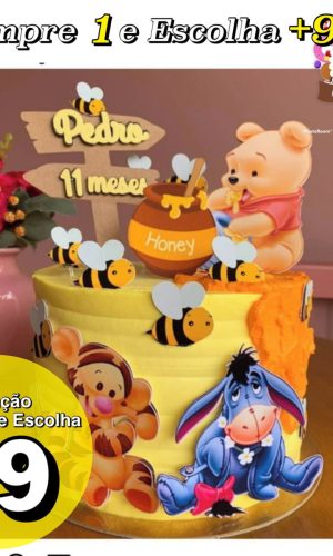 Arquivo de Corte Topo de Bolo Ursinho Pooh Baby - Studio