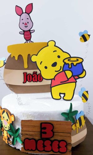 Arquivo de corte topo de bolo Ursinho pooh