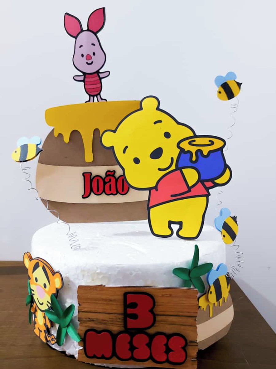 Arquivo de corte topo de bolo Ursinho pooh