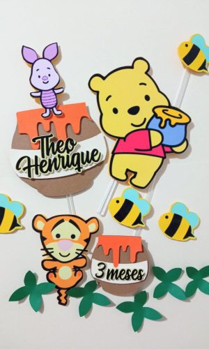 Arquivo de Corte Topo de Bolo Ursinho Pooh Studio 003