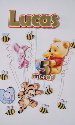 Arquivo de Corte Topo de Bolo Ursinho Pooh Studio 002