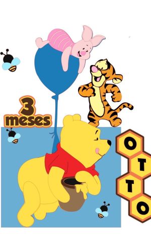 Arquivo de Corte Topo de Bolo Ursinho Pooh