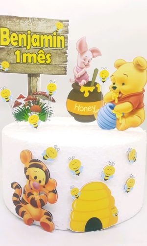Arquivo de Corte Topo de Bolo Ursinho Pooh Studio e pdf