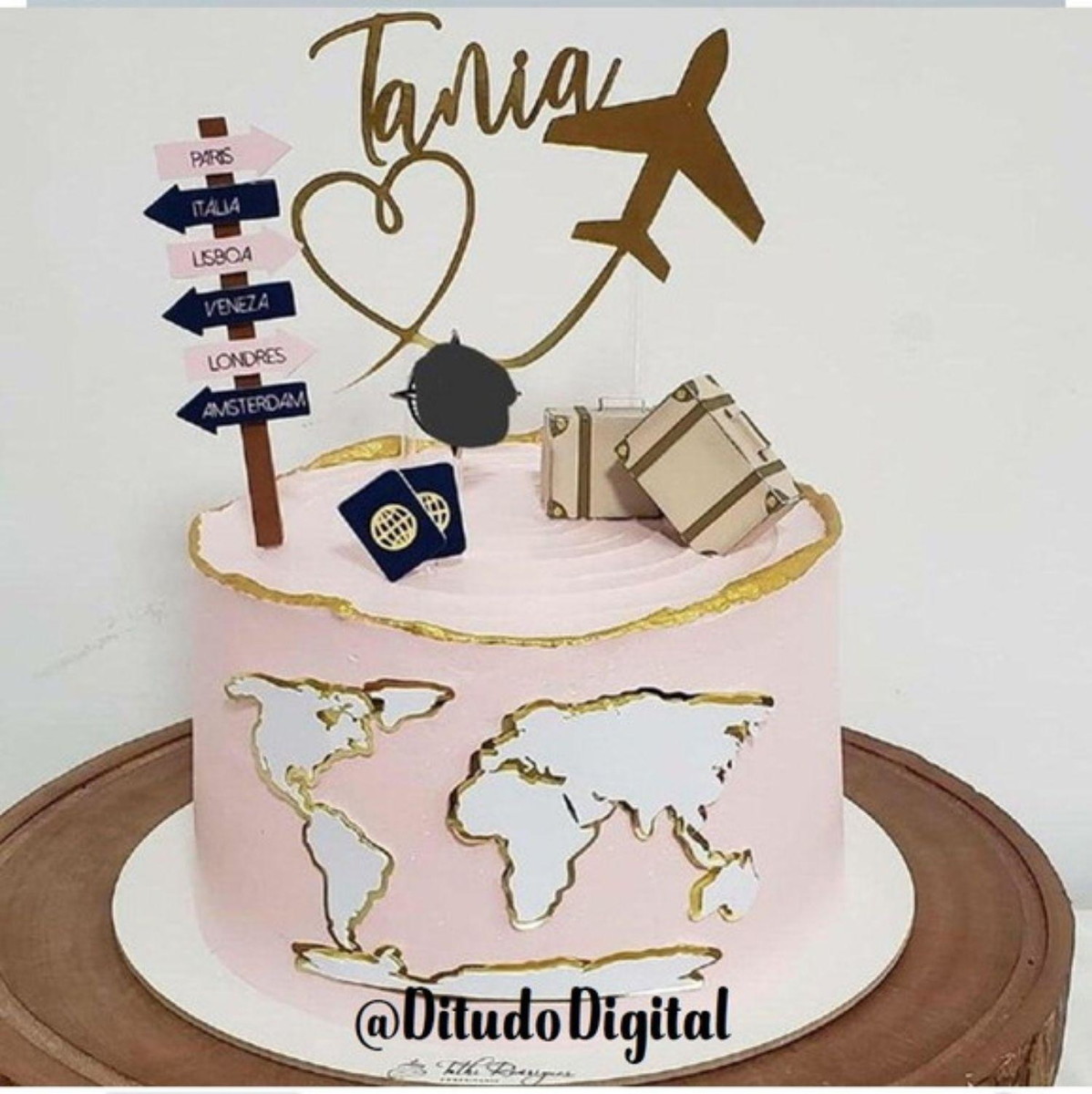Arquivo de corte Topo de Bolo Viagem STUDIO