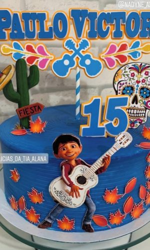 Arquivo de corte Topo de Bolo Viva a vida é uma festa
