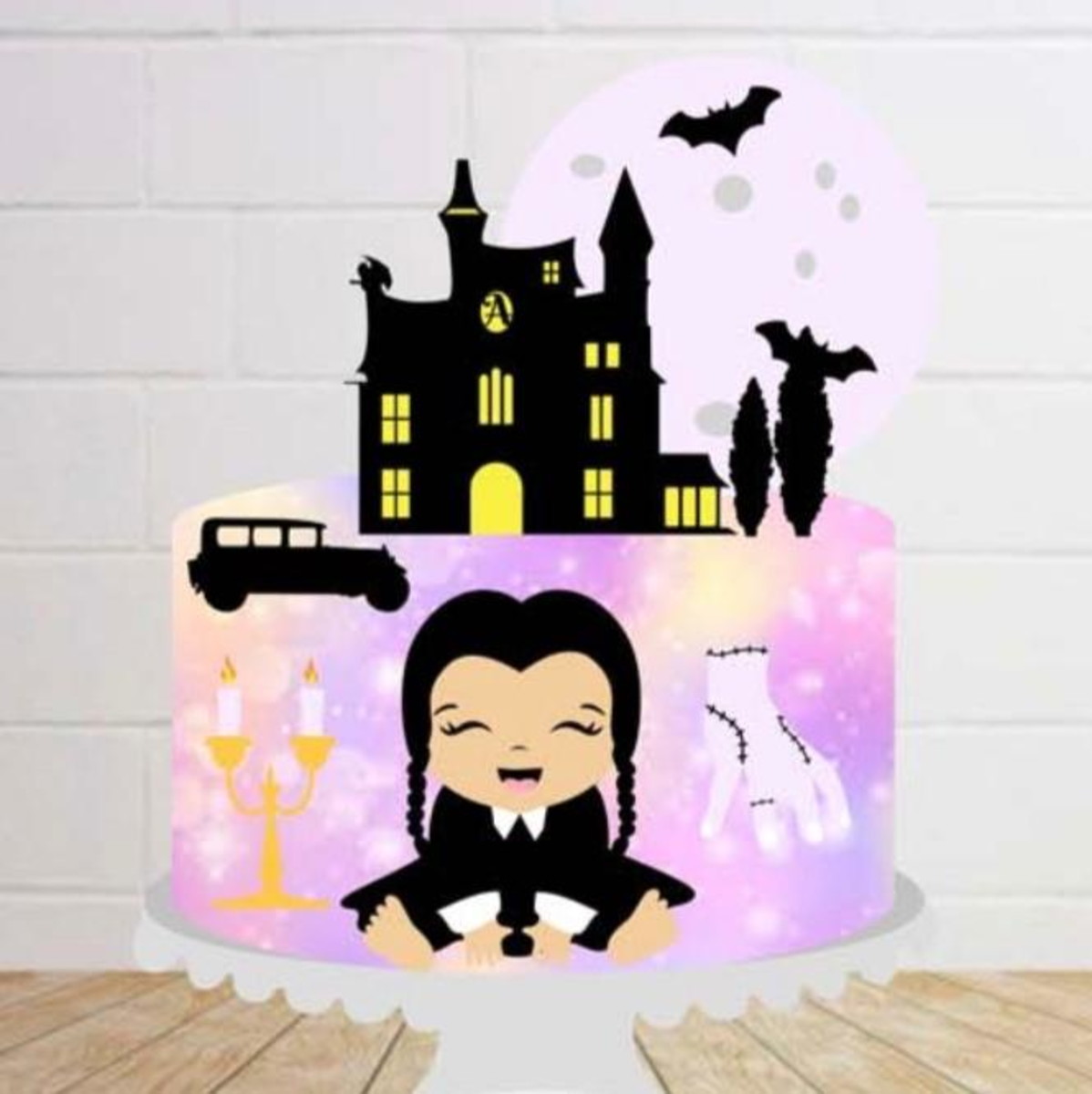 Arquivo de Corte Topo de Bolo Wandinha Cute