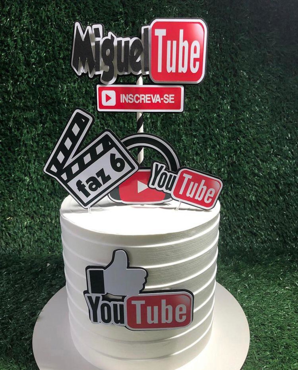Arquivo de corte topo de bolo YOUTUBE