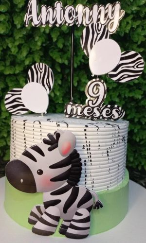 319 - Arquivo de Corte Topo de Bolo Zebra Cute