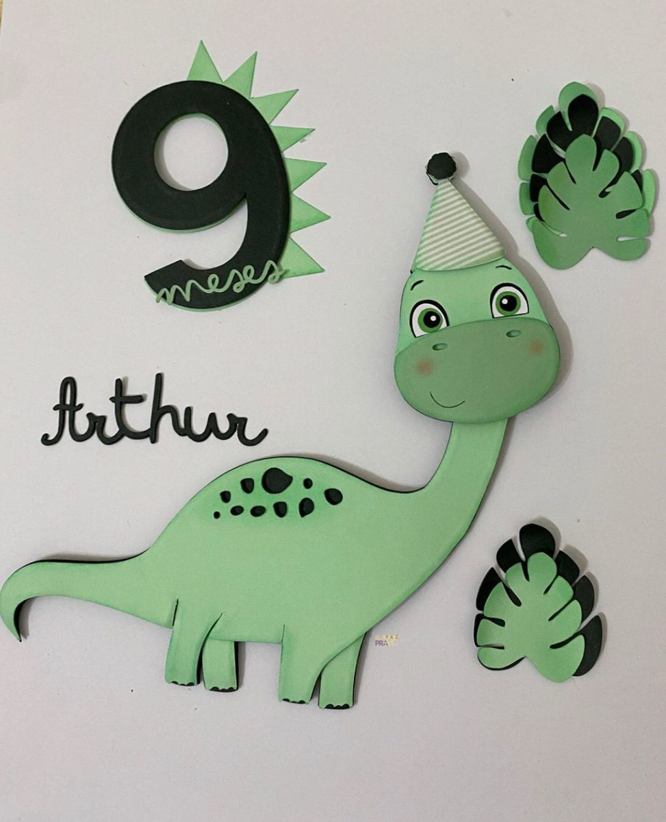 Arquivo de Corte Topo Dinossauro Cute