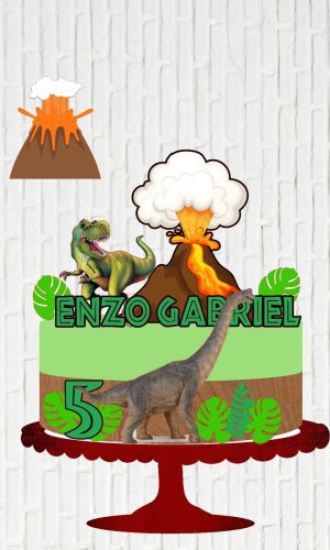 Arquivo de Corte Topo Dinossauros Vulcão