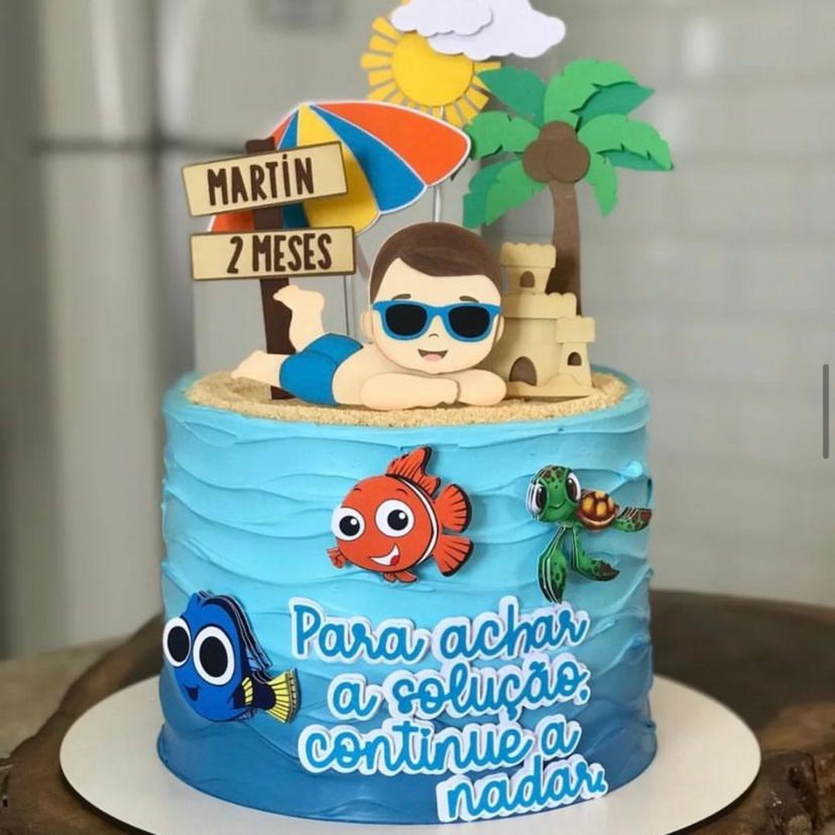 Arquivo de Corte Topo e Bolo Pool Party Menino Studio+brinde