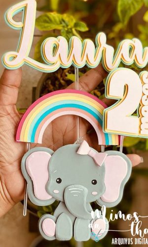 Arquivo de Corte: Topo Elefantinho Cute Menina 005