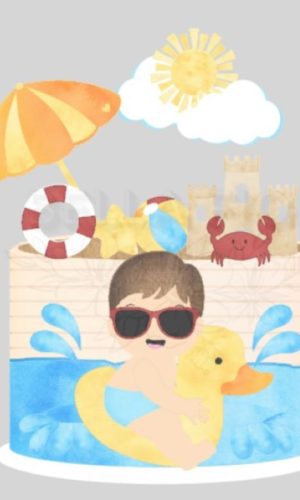 Arquivo de Corte Topo em Camadas Pool Party Baby Cute Bf
