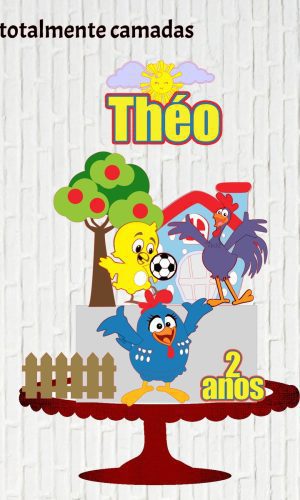 Arquivo de Corte Topo Galinha Pintadinha Camadas