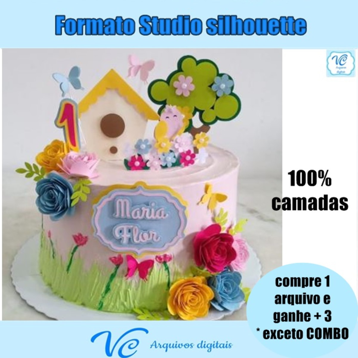 Arquivo De Corte Topo Jardim Encantado Camadas 4 - 431