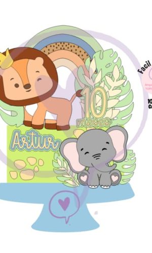 Arquivo de Corte Topo Leão e Elefante 1