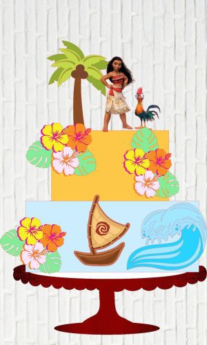 Arquivo de Corte Topo Moana Ondas Camadas