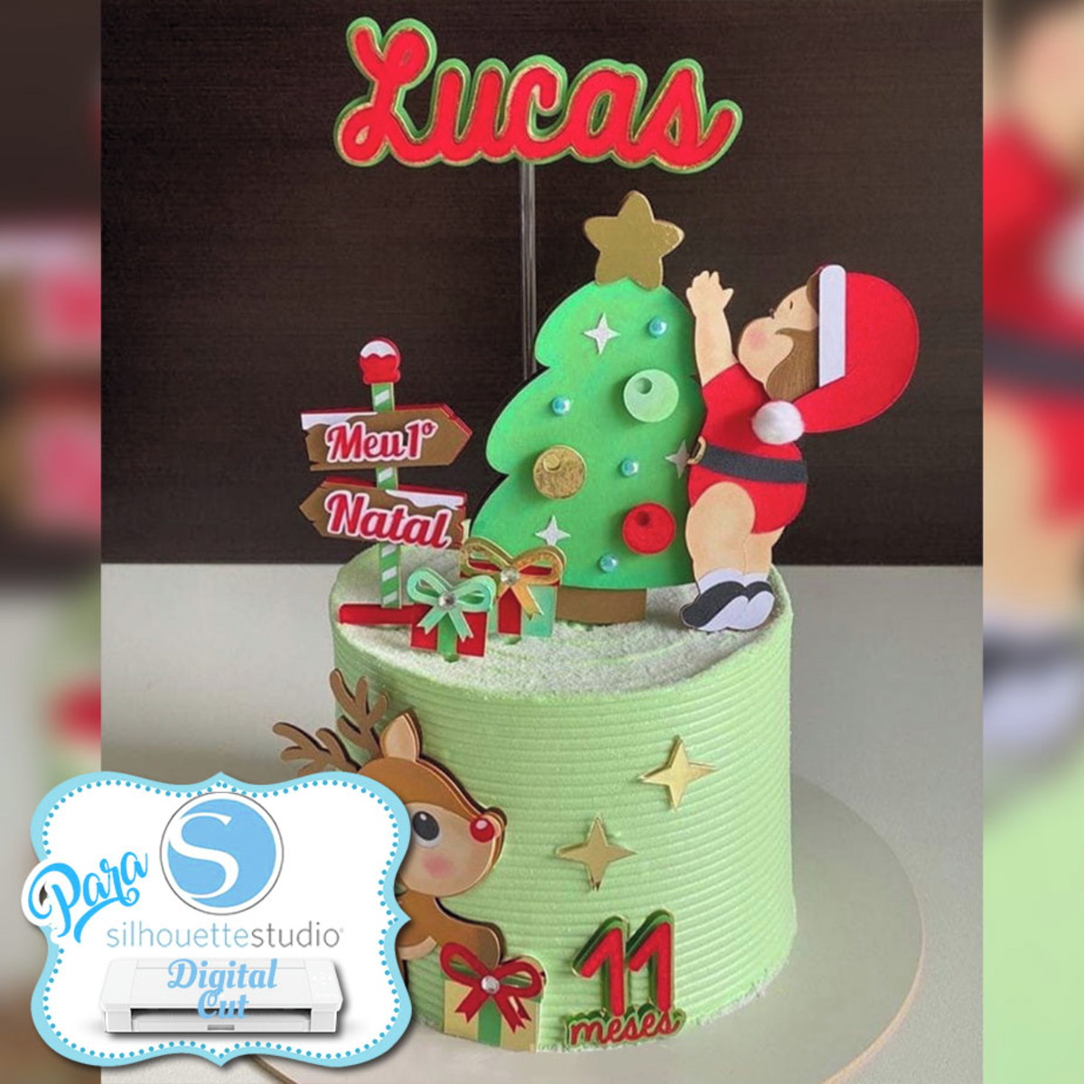 Arquivo de Corte/topo - Natal Baby e a Rena