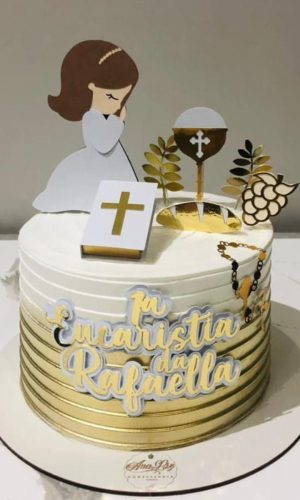 Arquivo de Corte Topo Primeira Eucaristia Menina Camadas