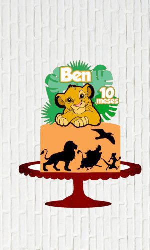 Arquivo de Corte Topo Rei Leão Folhagem Camadas