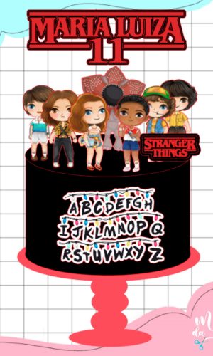 Arquivo de Corte: Topo Stranger Things Aquarela 002