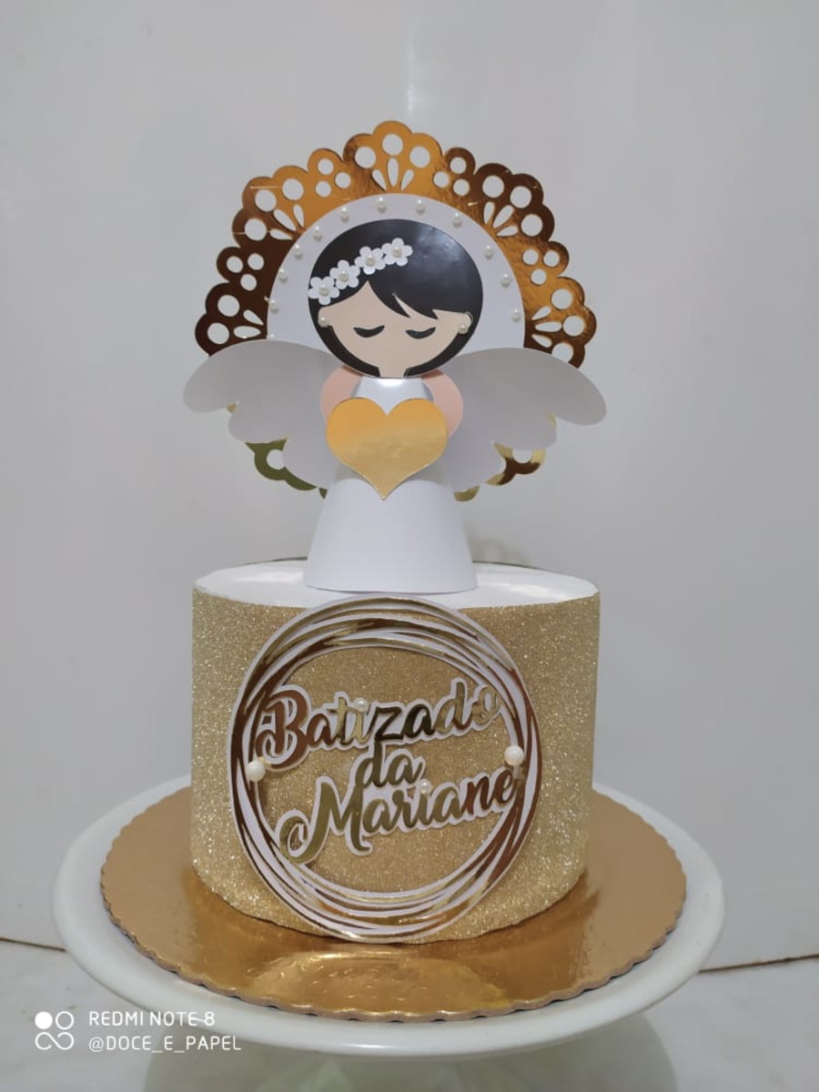 Arquivo corte Topo anjo batizado+brinde
