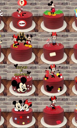 Arquivo de Corte Topo de Bolo Minnie e Mickey Camada