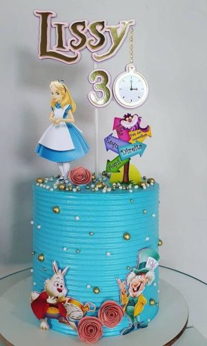 Arquivo de topo de bolo Alice no país das maravilhas